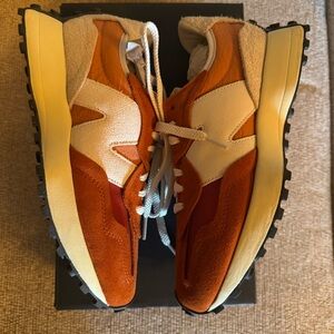 Men's Retro Runner Sneakers in Rust & Cream
